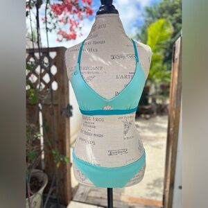 Mirage Aqua Blue Women's Swimwear Set Reversible
